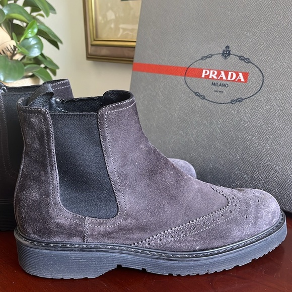 Prada suede Chelsea boot - Picture 4 of 8